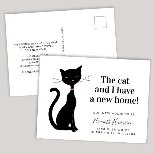 Cartão Postal De Anúncio Cat, movemos novo endereço