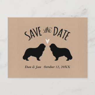 Cartão Postal De Anúncio Cavalier King Charles Wedding Salve a data