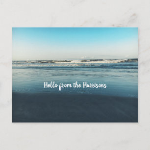 Cartão Postal De Anúncio Cena do Oceano Olá de Personalizado