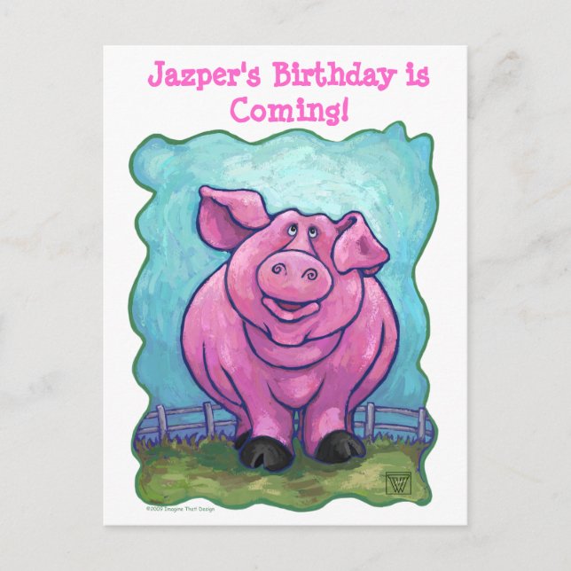 Cartão Postal De Anúncio Centro de Festas de Suínos (Frente)