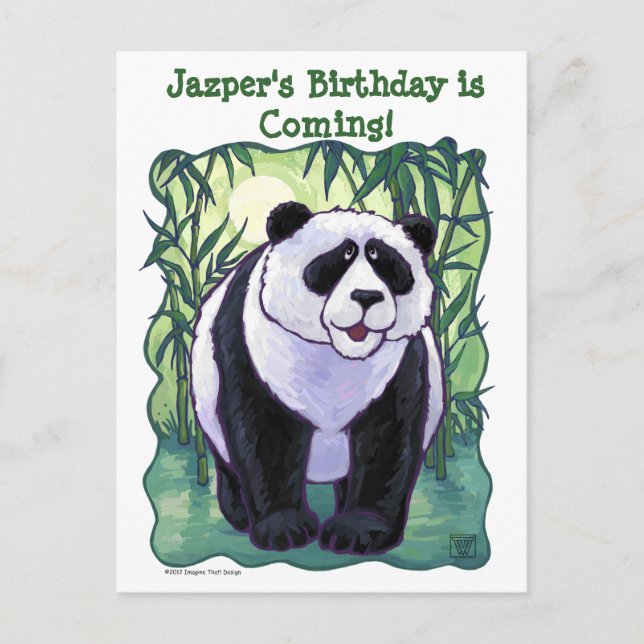 Cartão Postal De Anúncio Centro do Partido do Urso de Panda (Frente)