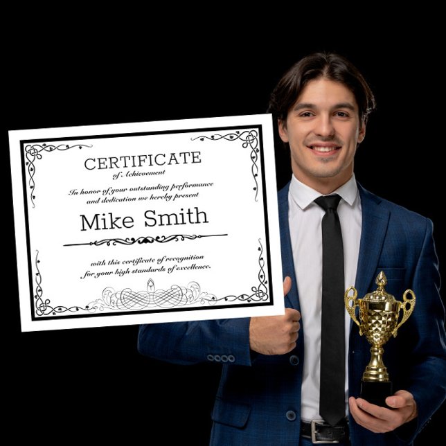 Cartão Postal De Anúncio Certificado para qualquer empresa (Criador carregado)