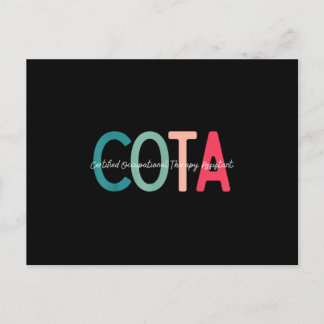 Cartão Postal De Anúncio Certified Occupational Therapy Assistant for OT Mo