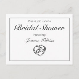 Cartão Postal De Anúncio Chá de panela branco minimalista moderno