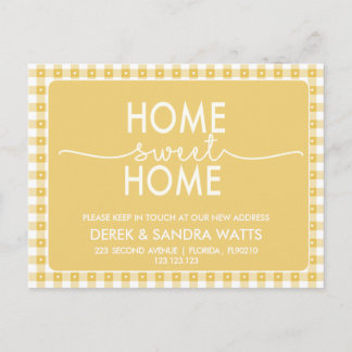 Cartão Postal De Anúncio Change of address we have moved house rustic