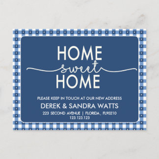 Cartão Postal De Anúncio Change of address we have moved house rustic