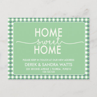 Cartão Postal De Anúncio Change of address we have moved house rustic