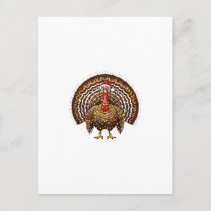Cartão Postal De Anúncio Chapéu de Papai Noel Peru Gobble Natal Luzes Alegr
