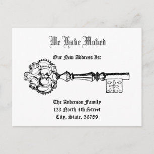 Cartão Postal De Anúncio Chave da Era Vitoriana Antiga Nova Casa