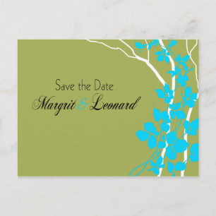 Cartão Postal De Anúncio Cherry Blossom Bella Salve a Data