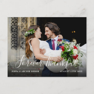 Cartão Postal De Anúncio Chic Script Fotografia de Casamento Moderno Simple