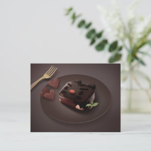 Cartão Postal De Anúncio Chocolate Brownie