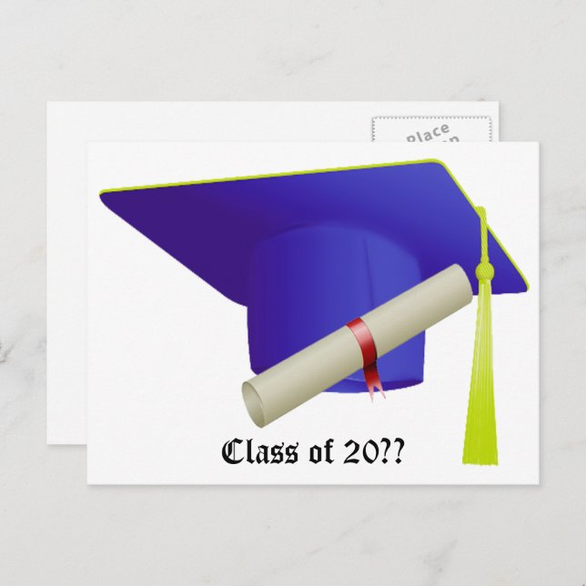 Cartão Postal De Anúncio Classe de graduação de 20XX (Frente/Verso)