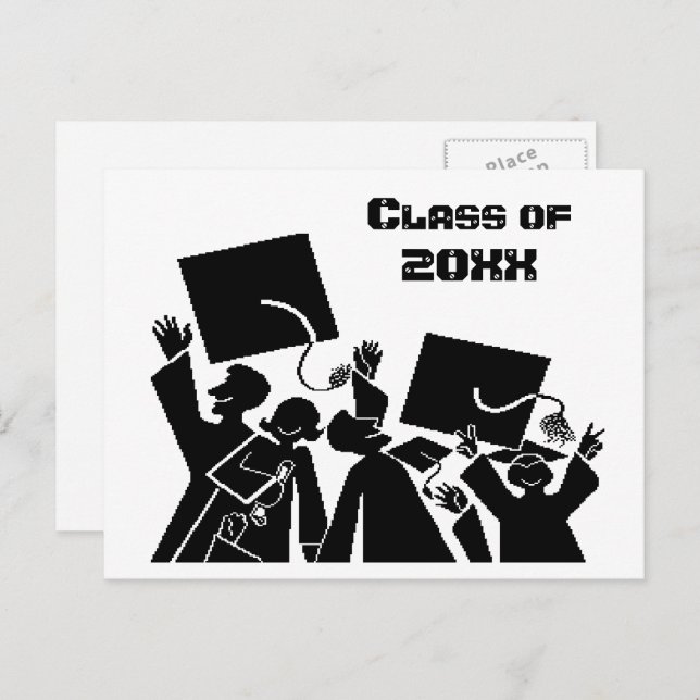 Cartão Postal De Anúncio Classe de grupo de graduação de 20XX (Frente/Verso)
