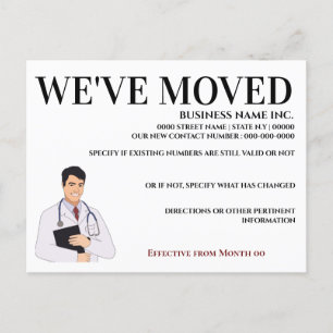 Cartão Postal De Anúncio Clínica de médico cirurgião médico empresa casa