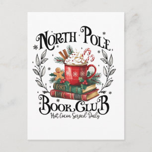 Cartão Postal De Anúncio Clube do Livro do Polo Norte Cacau Quente Natal
