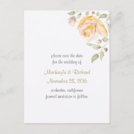 Cartão Postal De Anúncio Cód. Aquarela Rosa Salve a Data