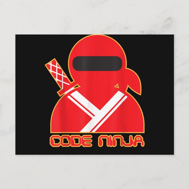Cartão Postal De Anúncio Code Ninja Engenheiro de Codificação de Computador (Frente)