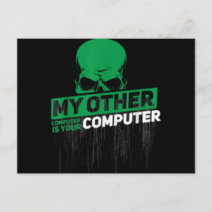 Cartão Postal De Anúncio Código Admin do Nerd Hacker do Engenheiro Sysadmi