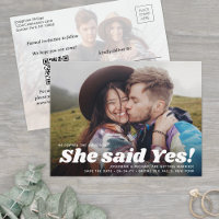 Código QR Ela Disse Sim! Casamento Salvar a Foto d