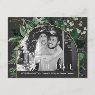 Cartão Postal De Anúncio Código QR, Foto botânica moderna e elegante salvar