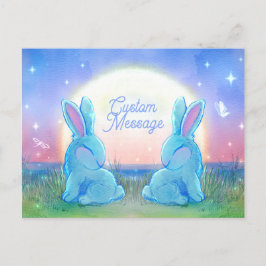 Cartão Postal De Anúncio Coelhinhos do Crepúsculo Personalizáveis