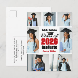 Cartão Postal De Anúncio Colagem de Fotos da Festa de Formatura da Turma Ve