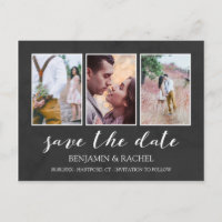 Colagem de Fotos de Charcoal & Branco para Save th