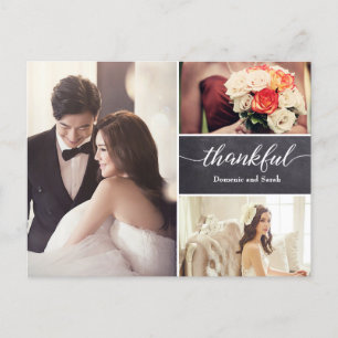 Cartão Postal De Anúncio Colagem de Fotos Personalizadas de Agradecimento d
