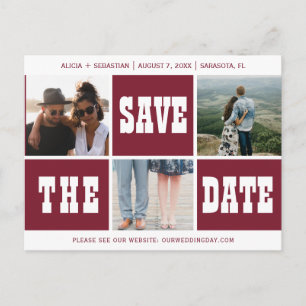 Cartão Postal De Anúncio Colagem de fotos, tipografia moderna, data de casa