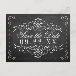 Cartão Postal De Anúncio Coleção de Casamentos de Chalkboard de Ornamentado