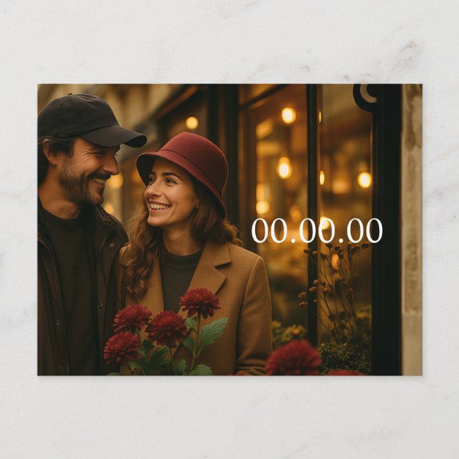 Cartão Postal De Anúncio COLHEITA DE crisântemos (Frente)