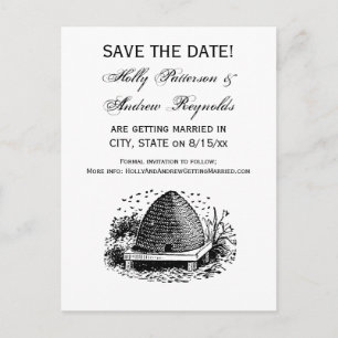 Cartão Postal De Anúncio Colmeia e Abelhas #1 Heráldica Vintage