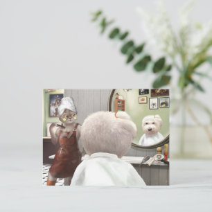 Cartão Postal De Anúncio Compro Whimsical Pet Barber