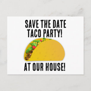 CARTÃO POSTAL DE ANÚNCIO CONVIDE PARA FESTA TACO POSTAIS
