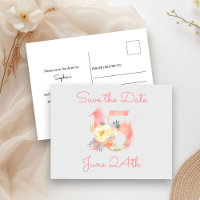 Cor-de-rosa-pincelada Número 15 Salvar a Data