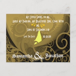 Cartão Postal De Anúncio Cores Neutras Que Salvem A Data Elegante Cala Lily