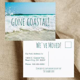 Cartão Postal De Anúncio Costa Perdida Nova Onda em Casa na Praia Aquarela