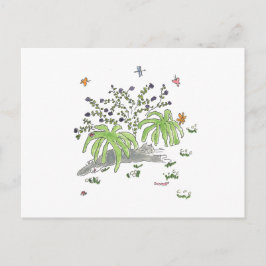 Cartão Postal De Anúncio Couros crus de Maui sob um arbusto