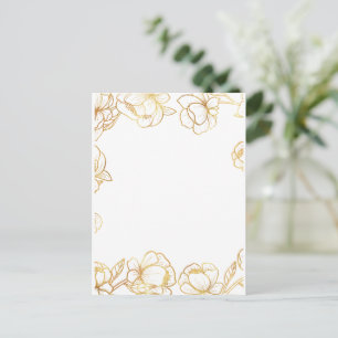 Cartão Postal De Anúncio Crie o seu próprio branco elegante