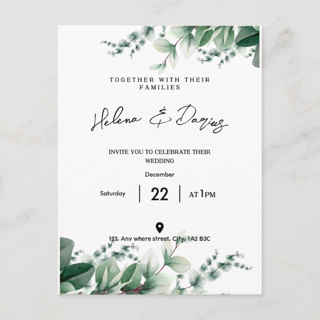 Cartão Postal De Anúncio Crie o seu próprio - fique verde (Frente)