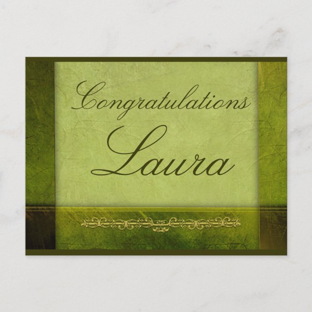 Cartão Postal De Anúncio Crie sua própria formatura (Frente)