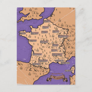 Cartão Postal De Anúncio Croácia Mapa antigo vintage