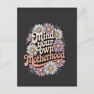 Cartão Postal De Anúncio Cuide da Sua Própria Maternidade Dia das Mães Engr