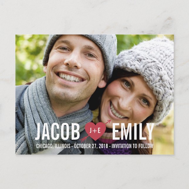 Cartão Postal De Anúncio CUPID Salvar o Cartão-Postal de Data (Frente)