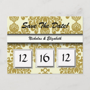 Cartão Postal De Anúncio CUTE Salve a Data Calendário Personalizado