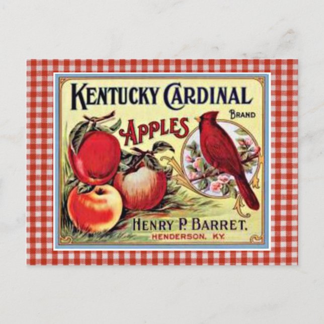 Cartão postal de Anúncio da Apple Vintage (Frente)