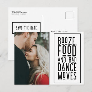 Cartão Postal De Anúncio Data de Salvamento de Foto de Bebida Divertida, Co