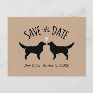 Cartão Postal De Anúncio Data do Casamento do Retriever de Tolling da Nova