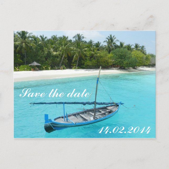 Cartão Postal De Anúncio Date Save the (Frente)